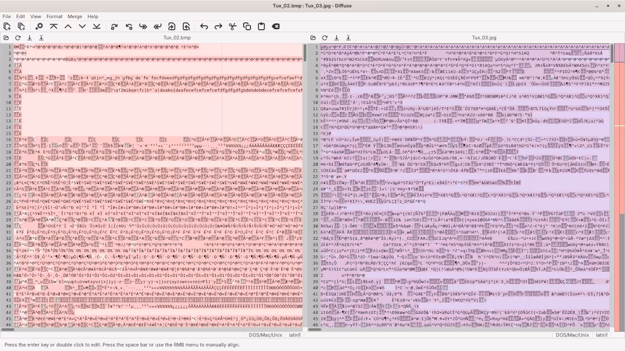 Diffuse Visually Compare 2 Binary Images