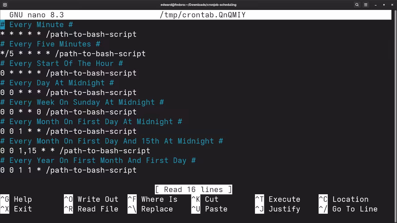 Crontab Cronjobs