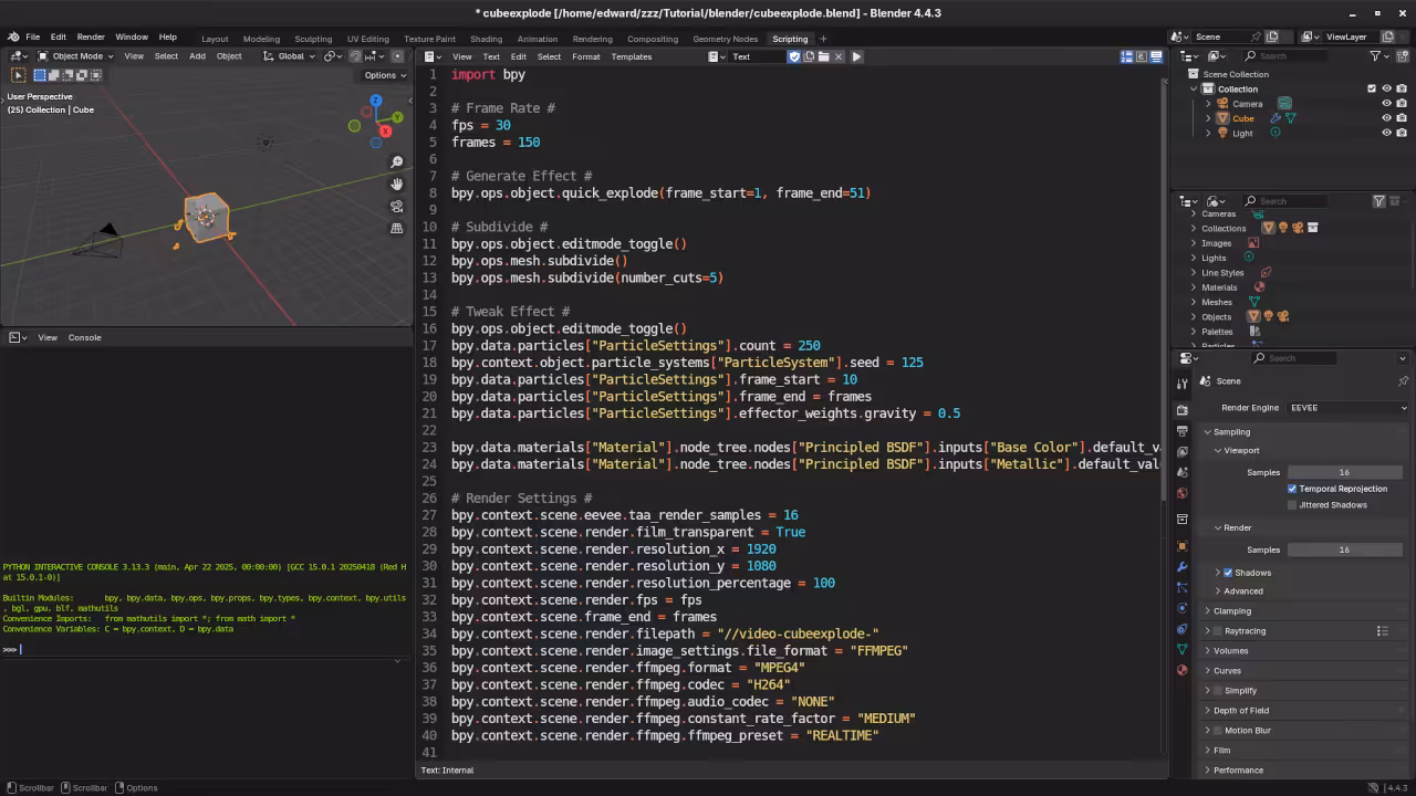Blender Python API File Scripting Screen