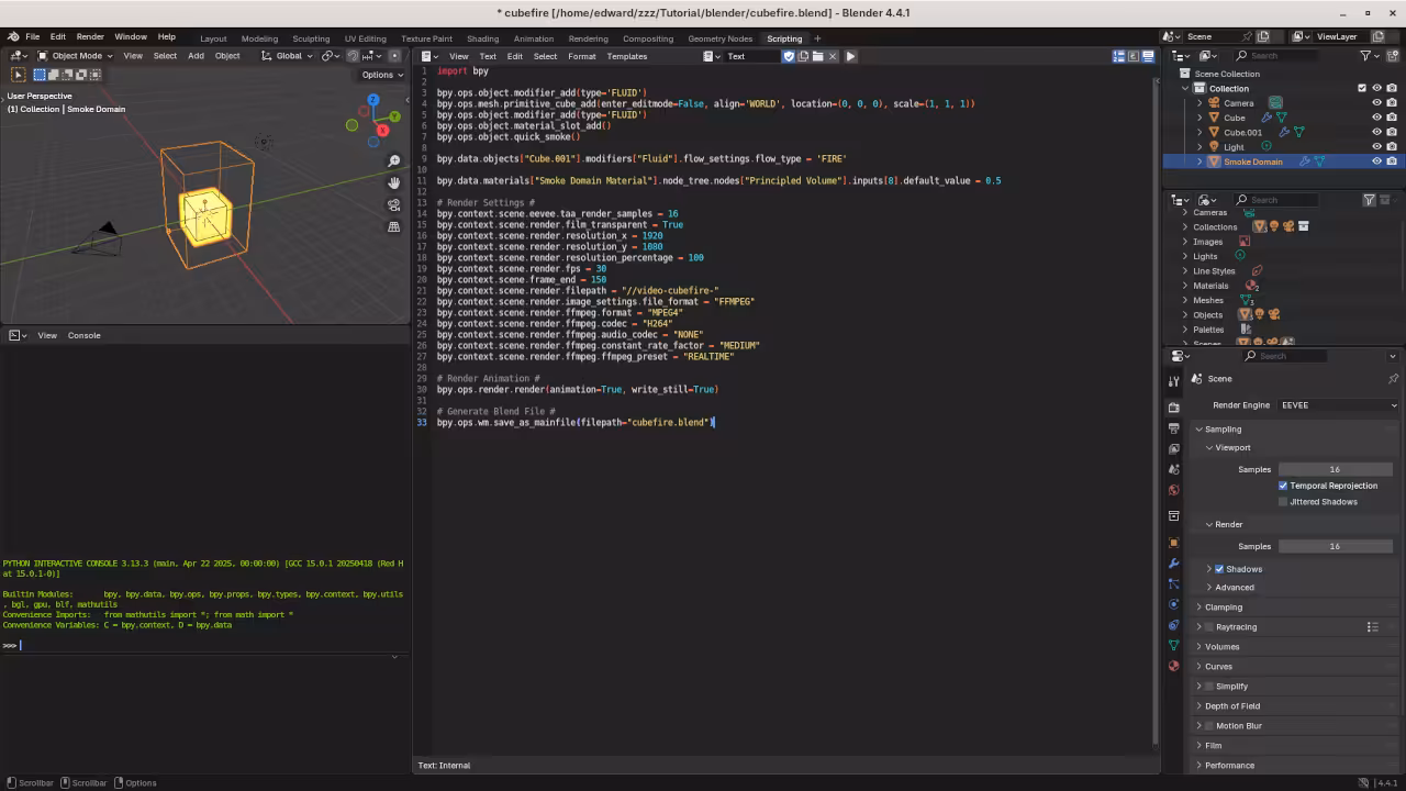 Blender Python API File Scripting Screen