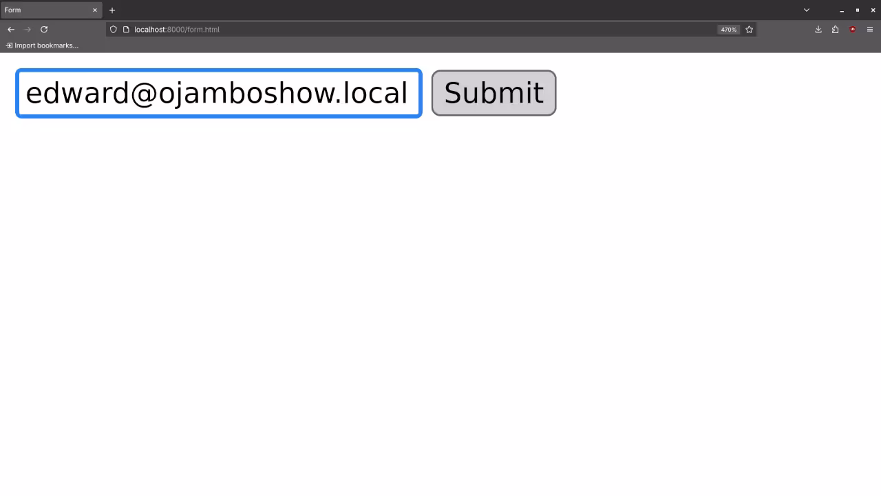HTML Form Field Before Submission