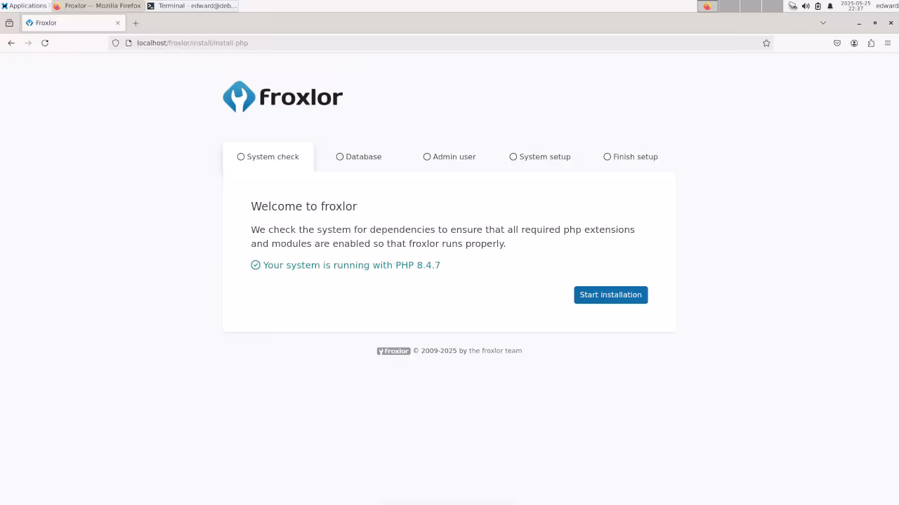 Froxlor System Check