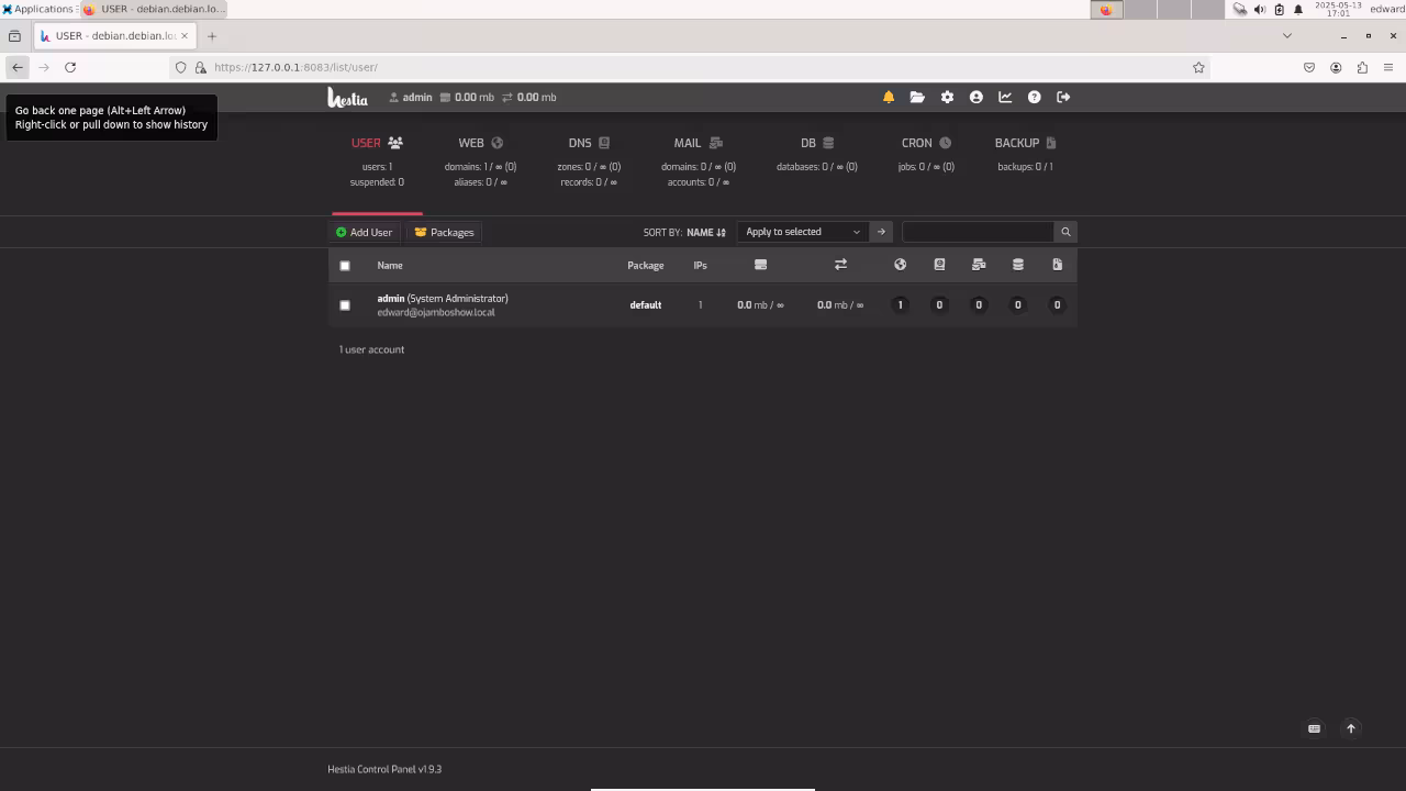 Hestia Dashboard