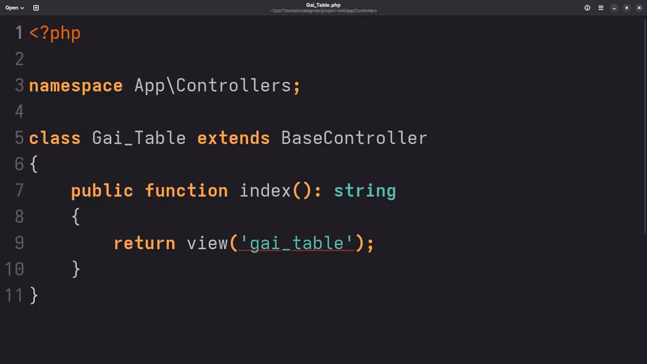 CodeIgniter Controller