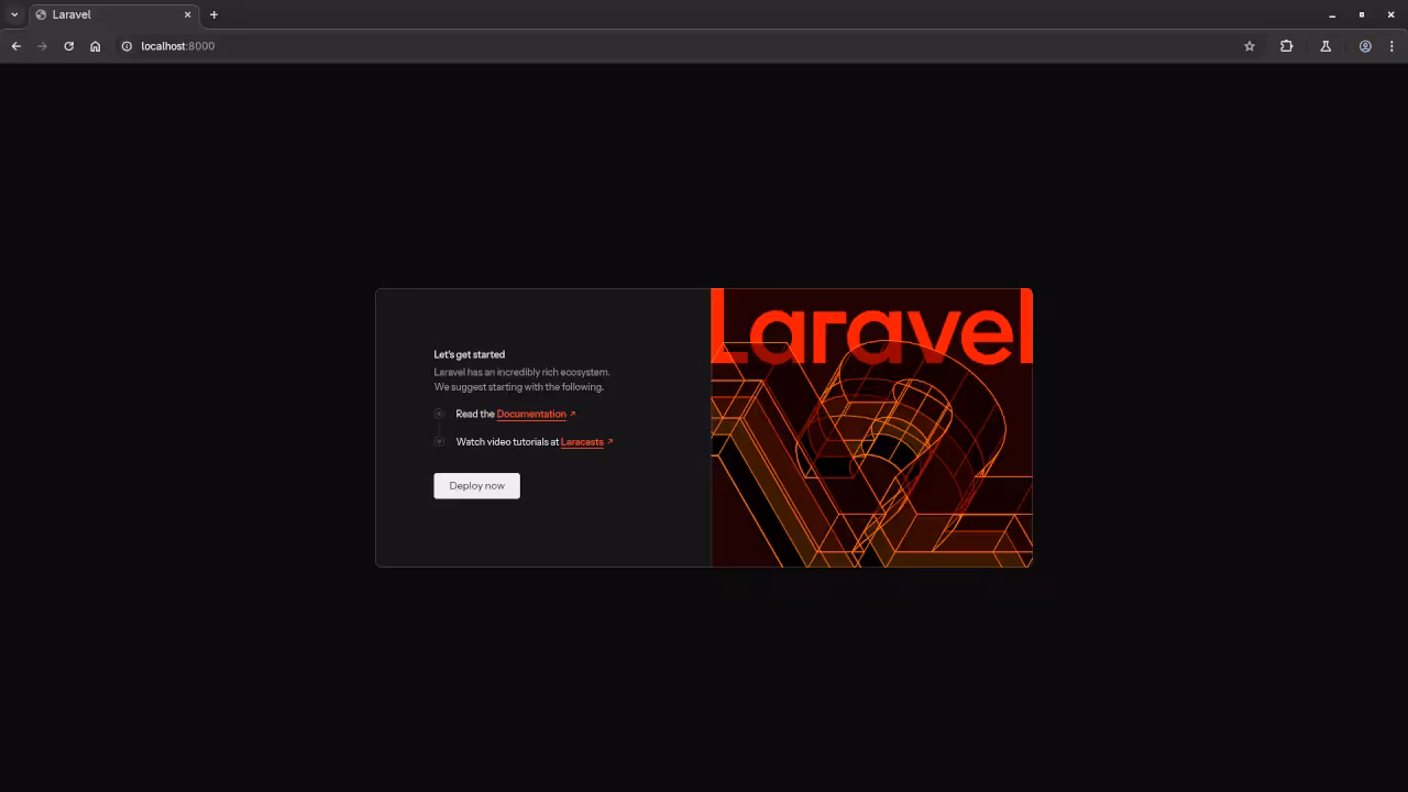 Laravel PHP Framework Default Web View