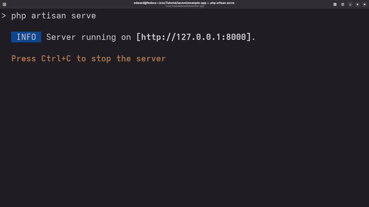 Laravel Development Server