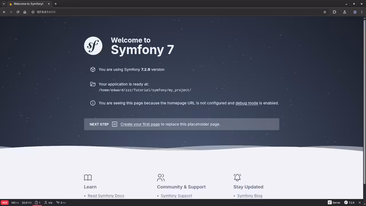 Symphony PHP Framework Landing Page