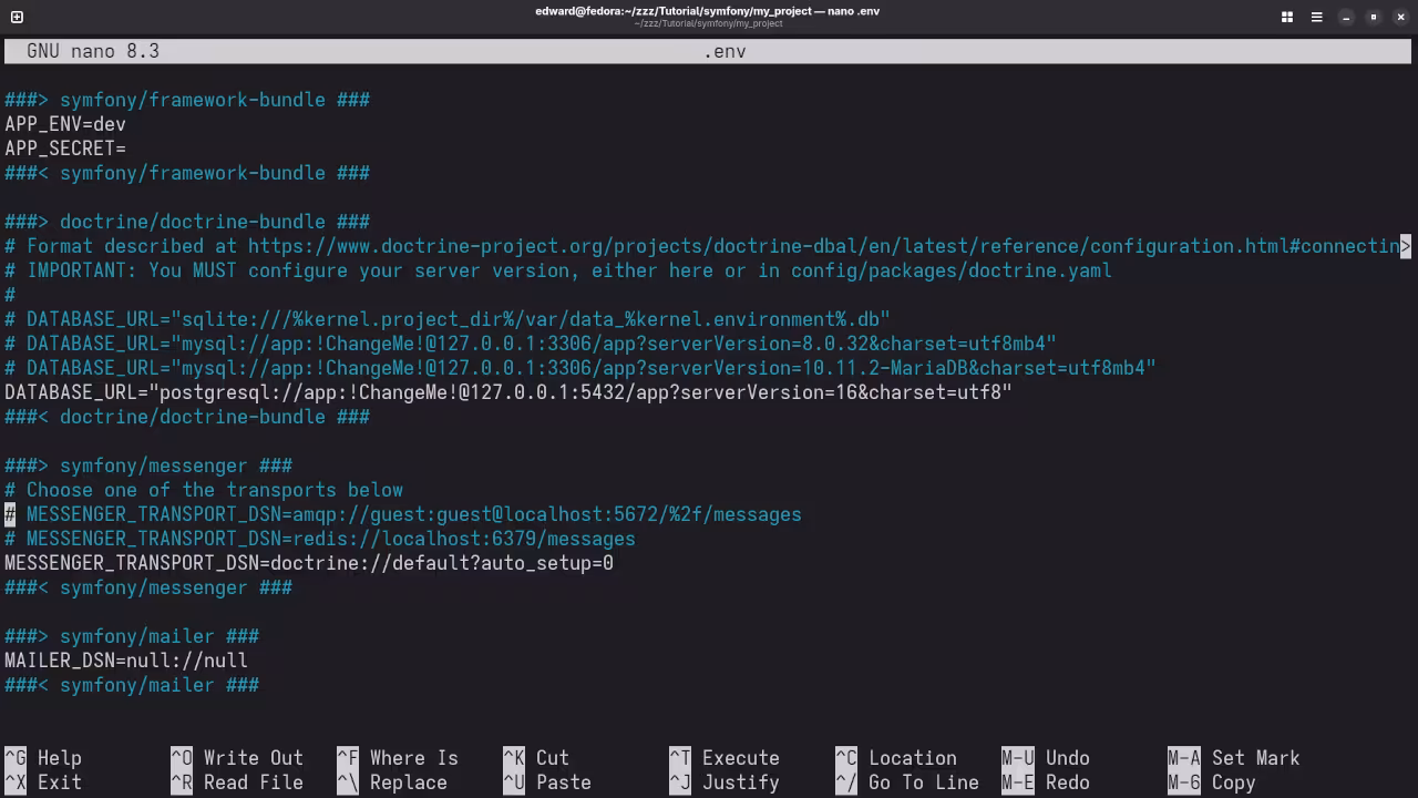 Symfony Setup Environment