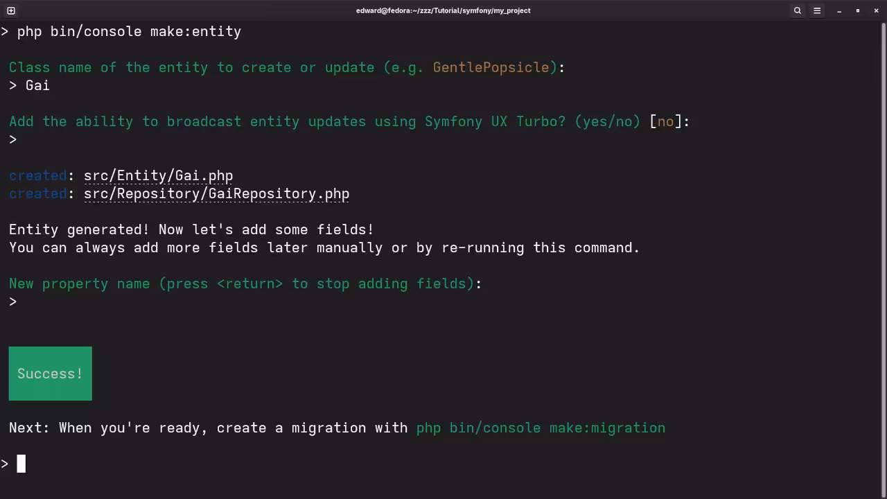 Symfony Entity