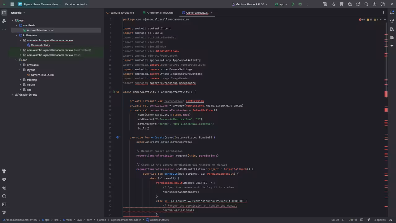 Android Studio Displaying AI Provided Activity Code