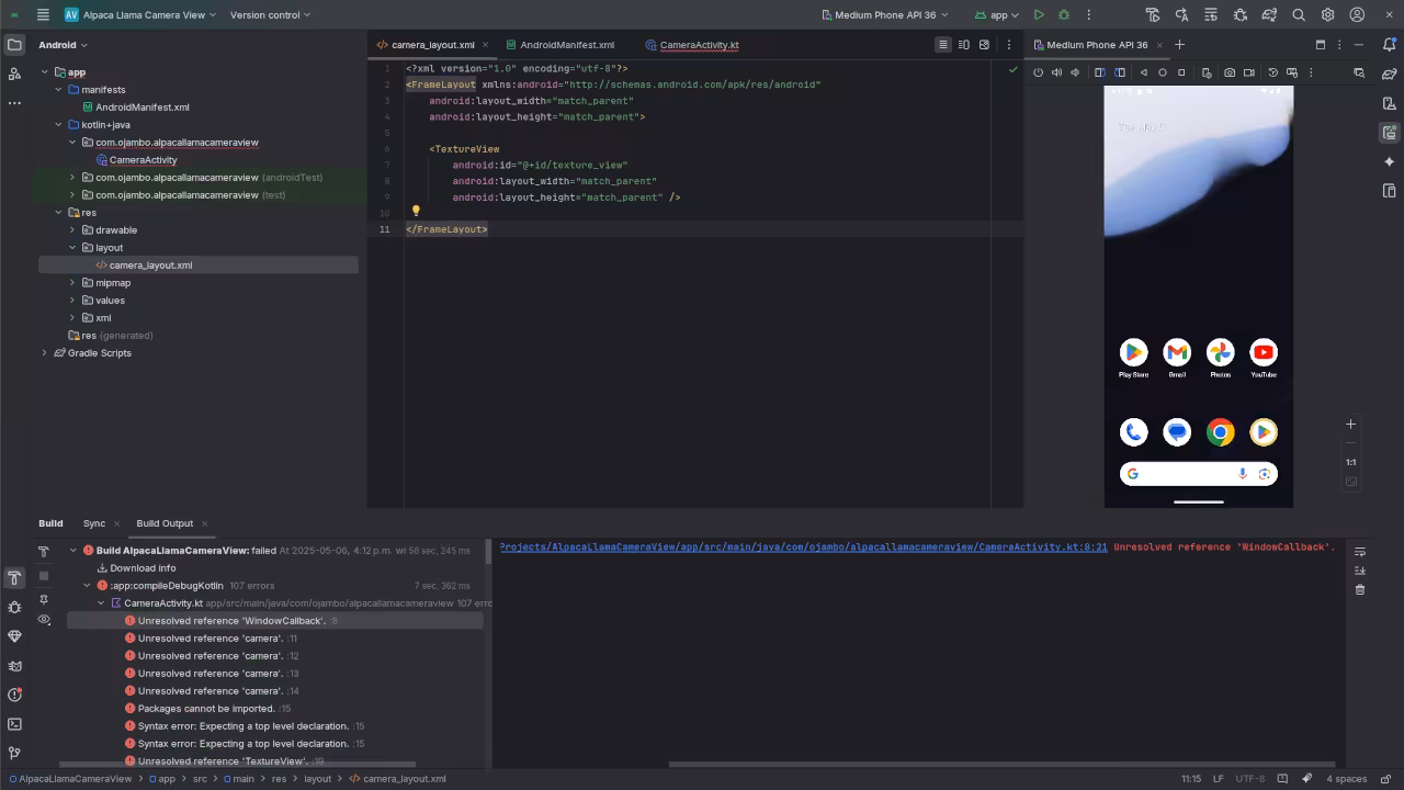 Android Studio Displaying Errors For AI Provided Layout