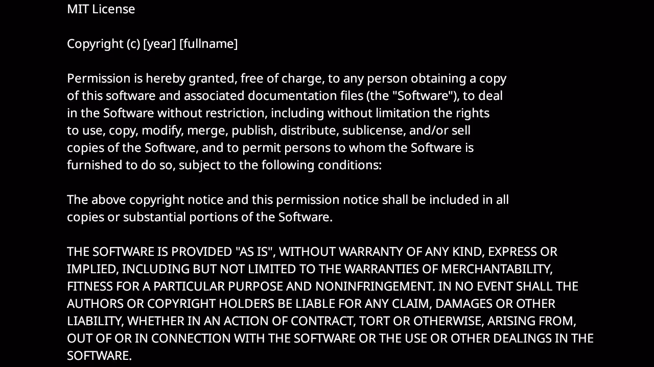 MIT Software License