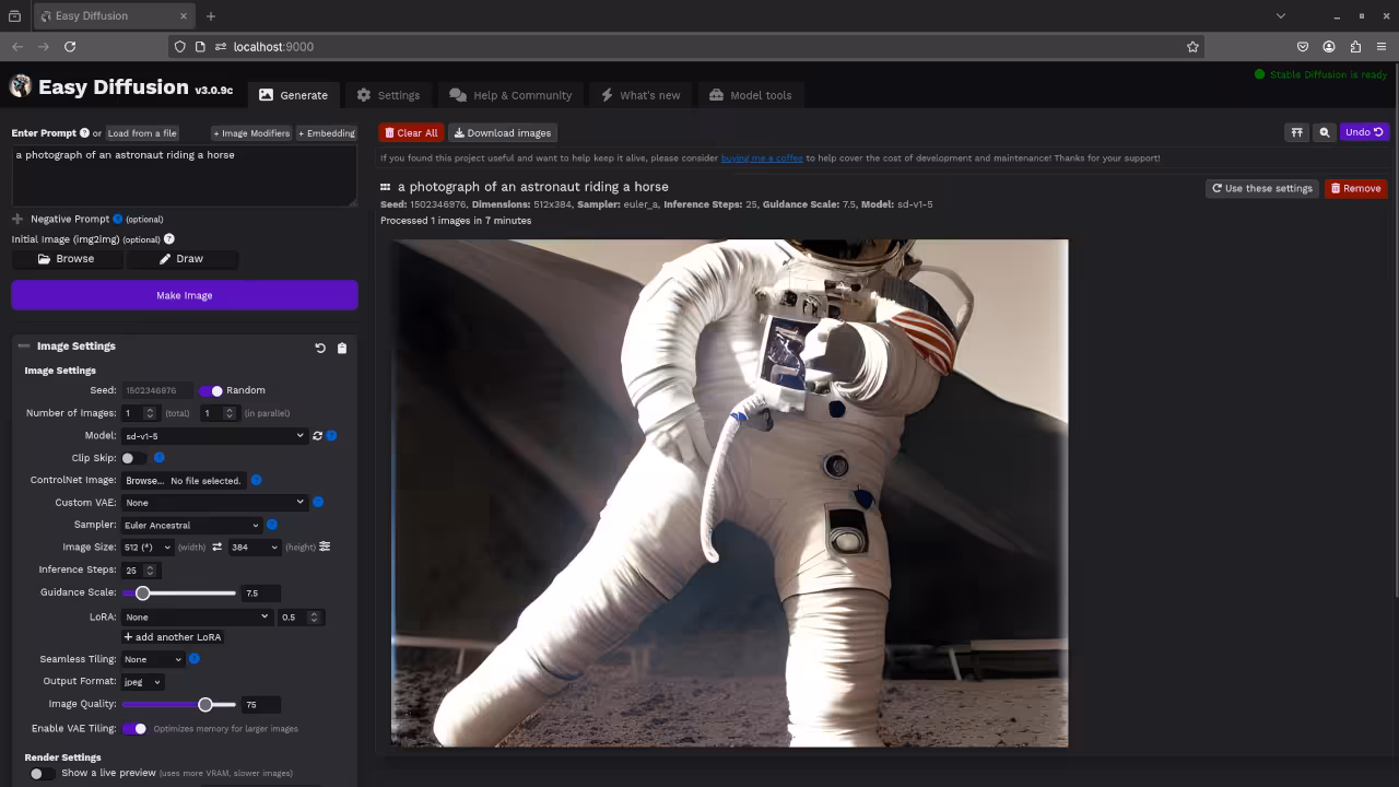 Easy Diffusion Web UI For Stable Diffusion