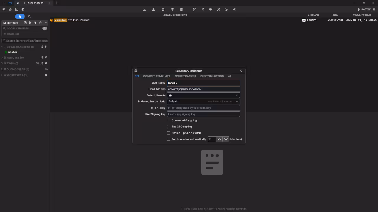 SourceGit Master Branch Commits