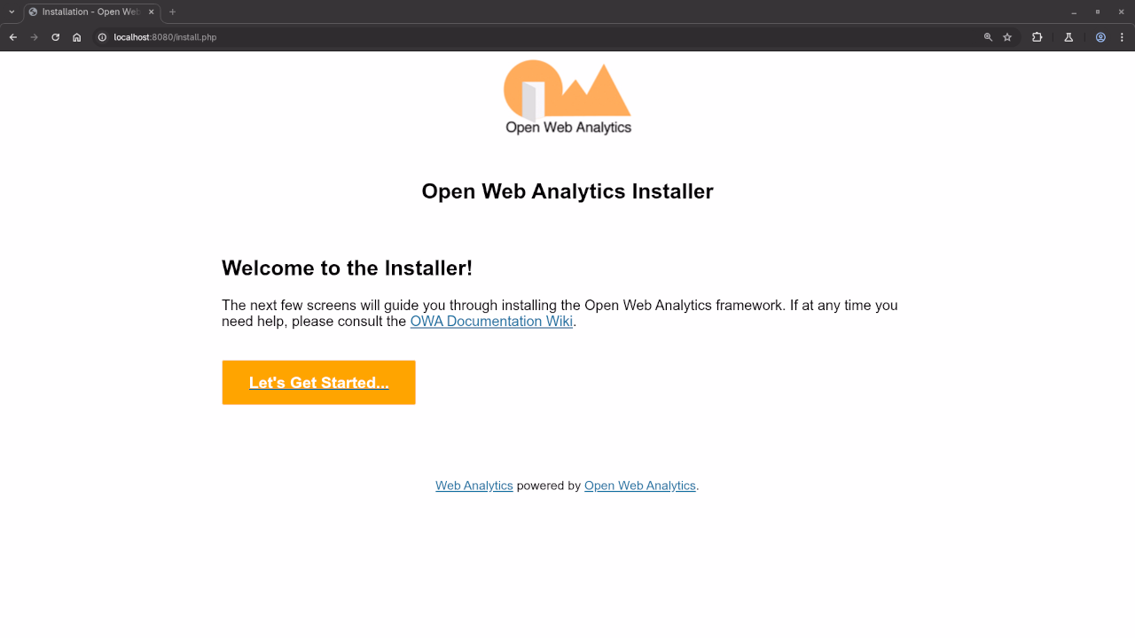 Open Web Analytics Installer