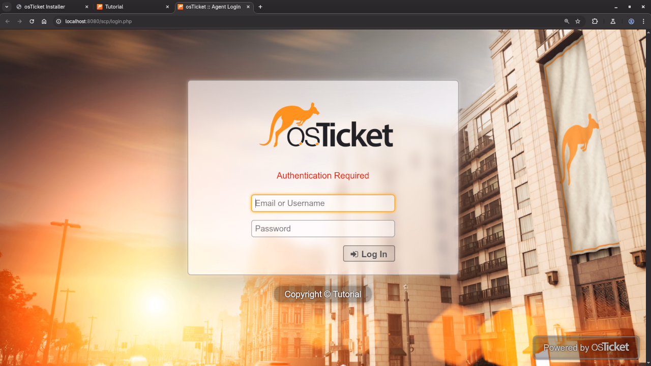 osTicket Agent Login