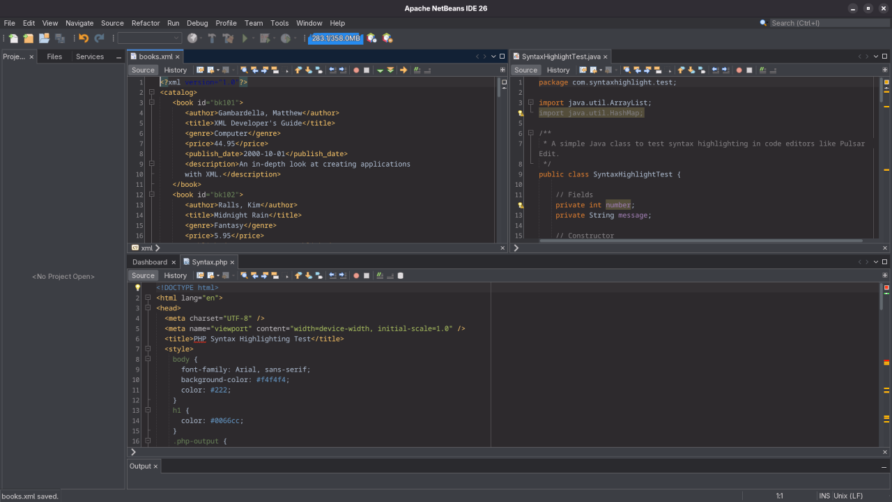 Netbeans 26 Split View