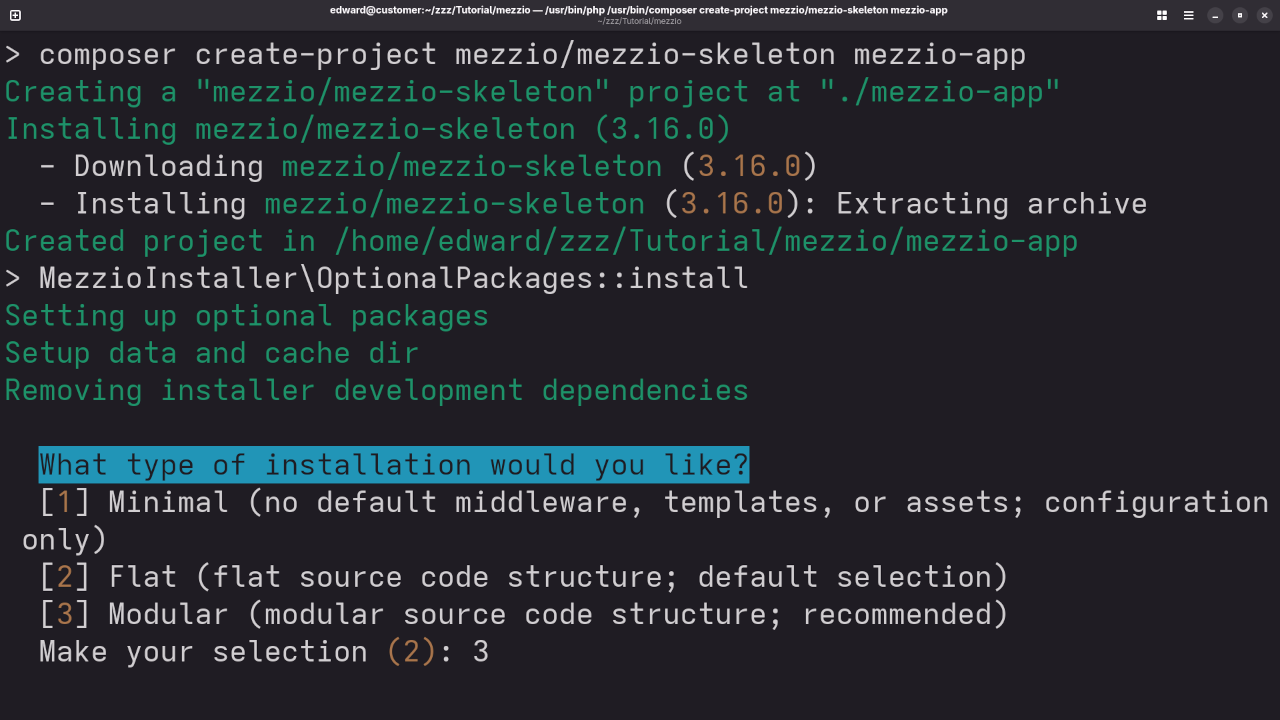 Mezzio Installation
