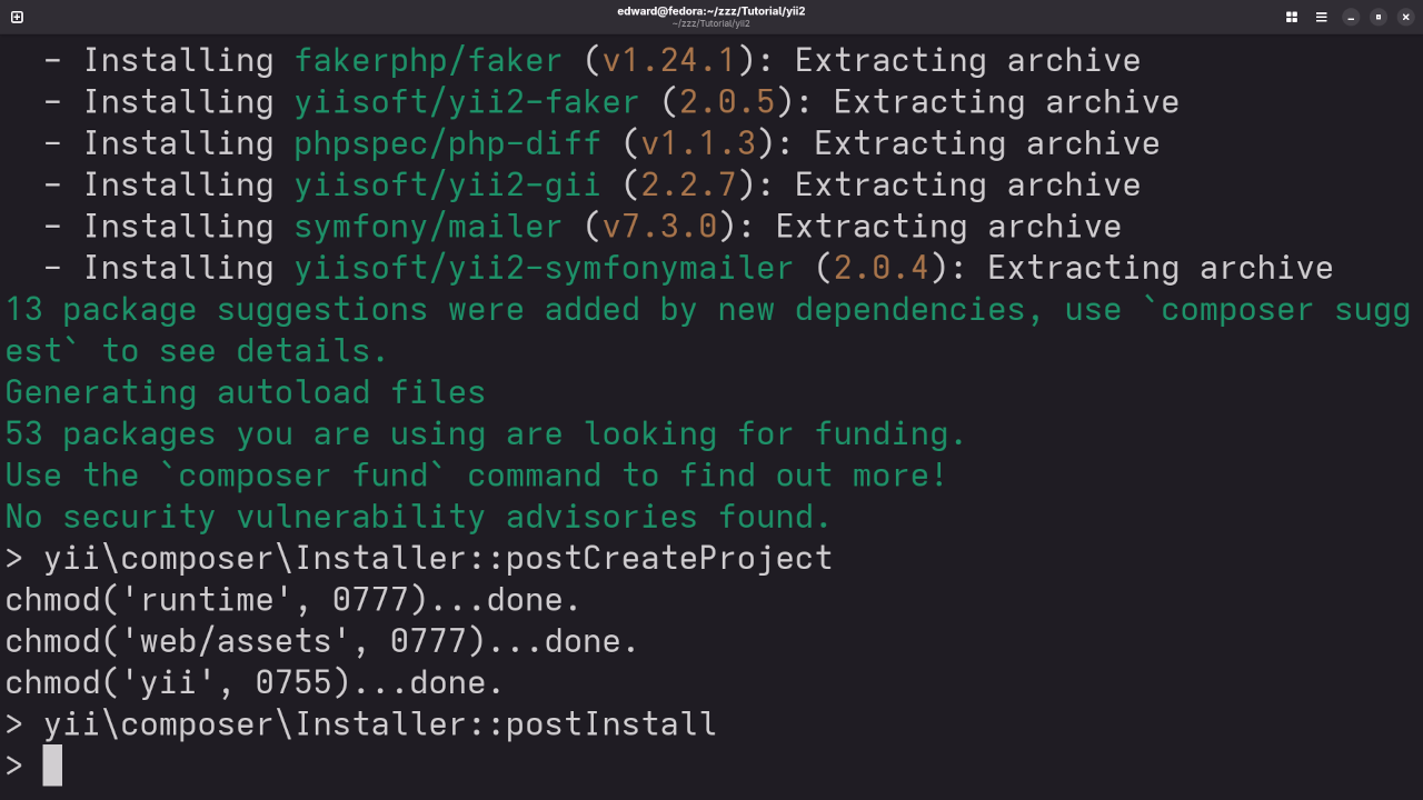 Yii2 Permissions In Terminal