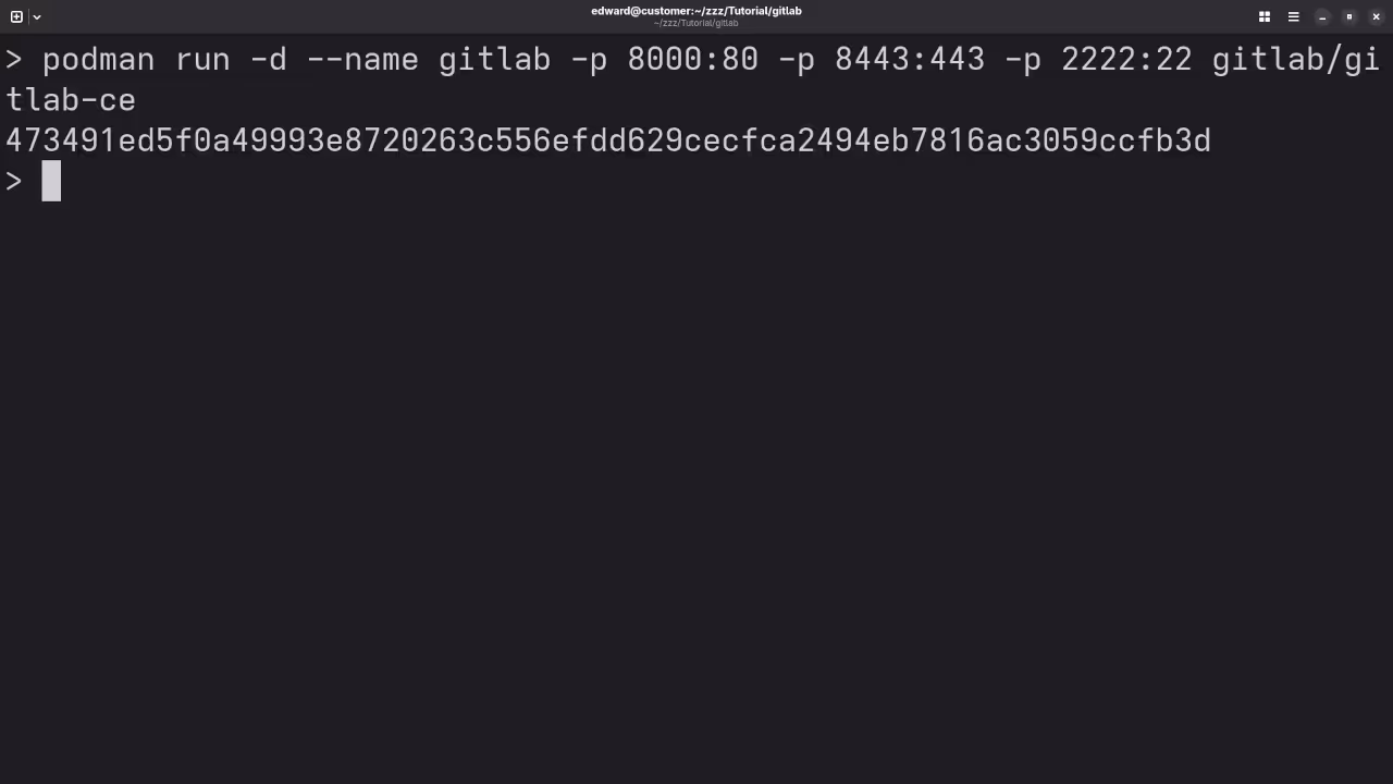 Podman Running GitLab CE