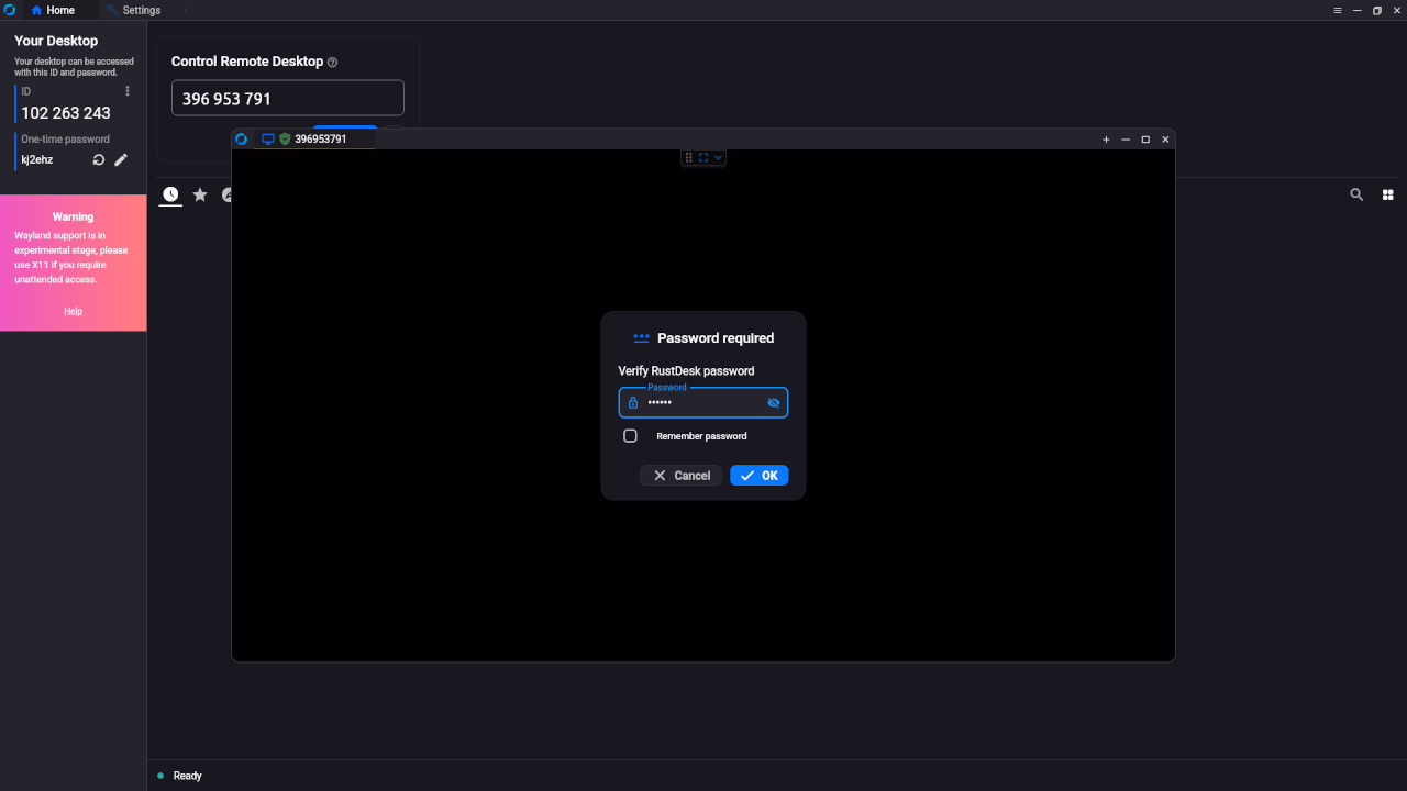 Rustdesk Client Connection Password