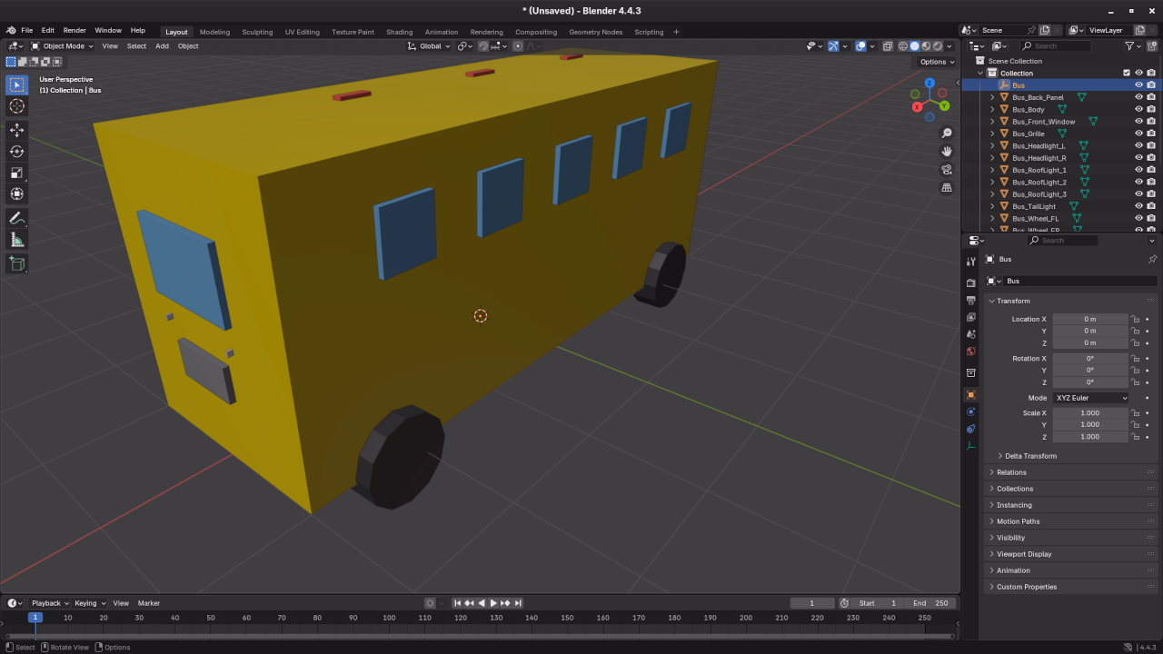 Low poly house in Blender