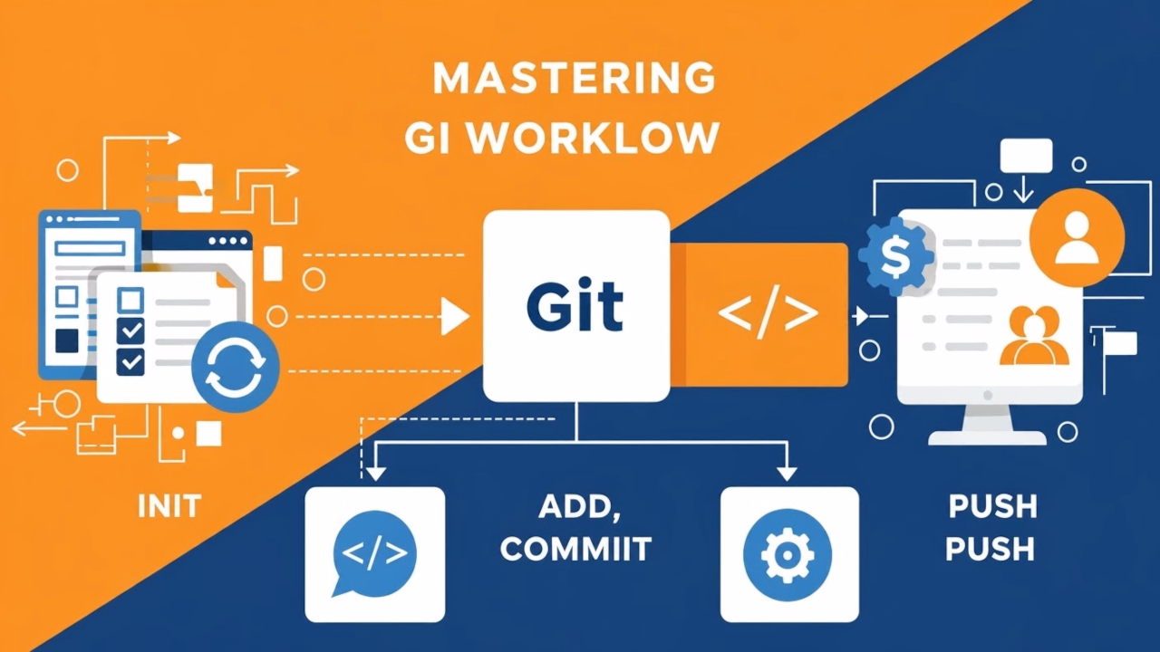 Master Basic Commands (git init, git add, git commit, git push)