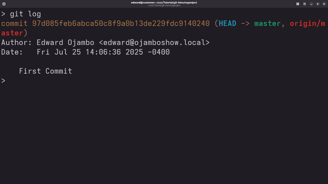 Git Log Project Files