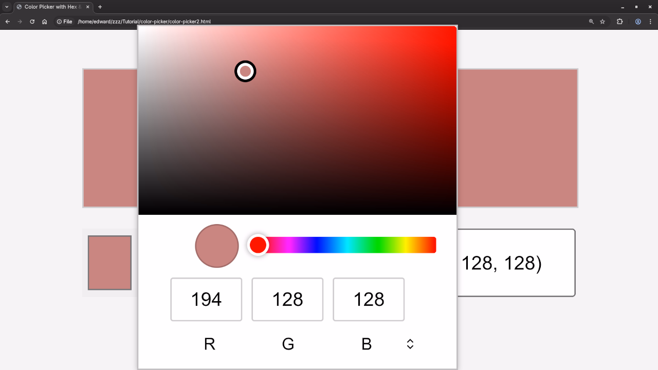 HTML5 Input ElementColor Picker
