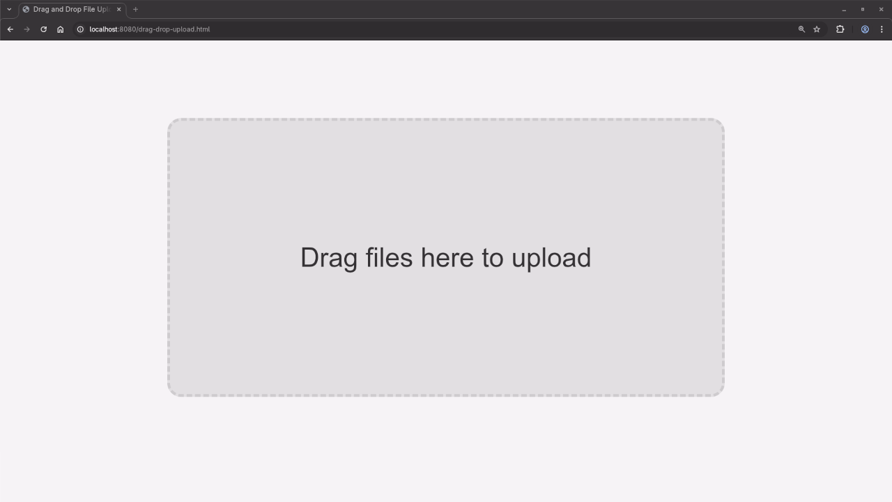 HTML5 Drag And Drop Upload Animation