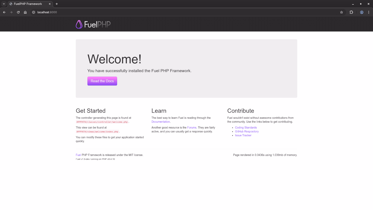 PHP Web Framework FuelPHP for building MVC application