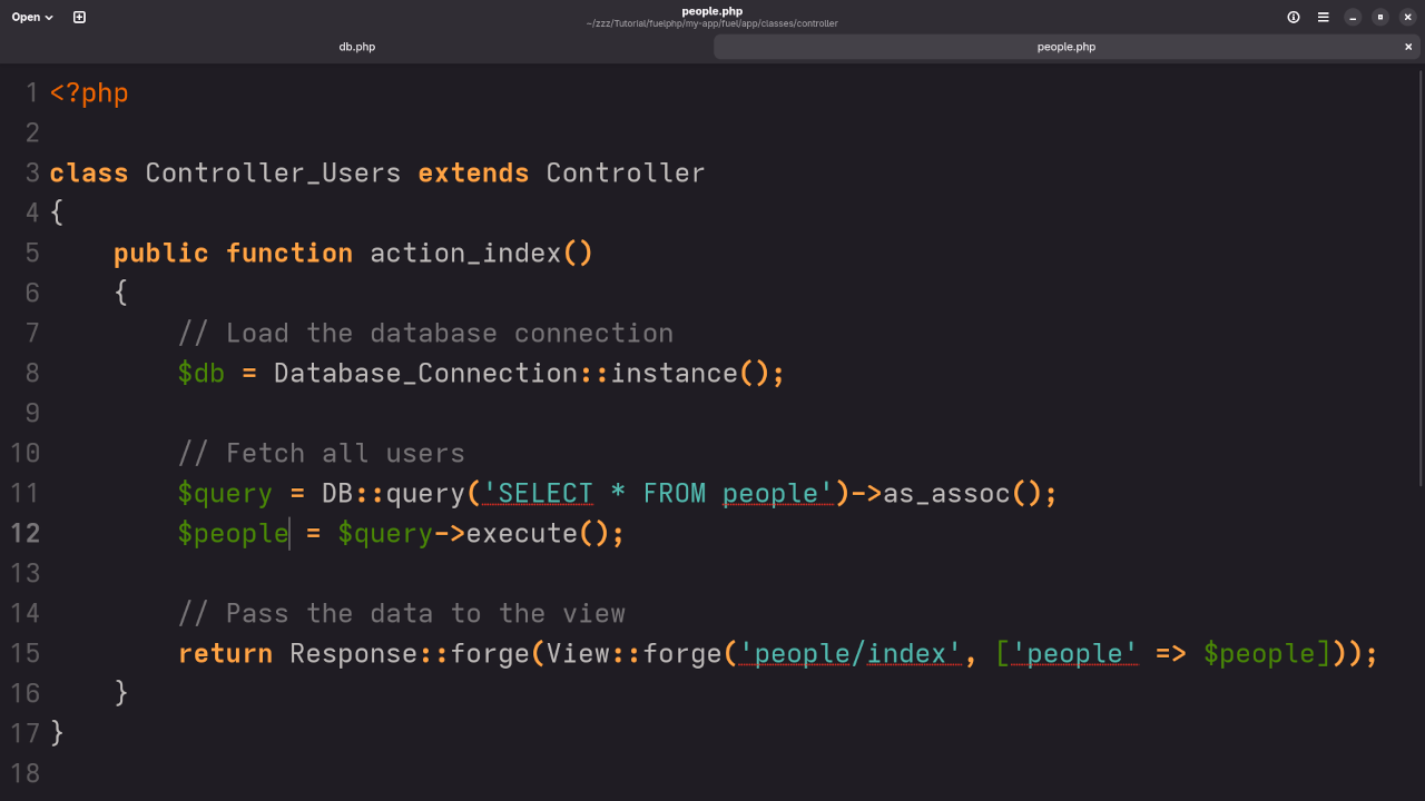 FuelPHP People Controller