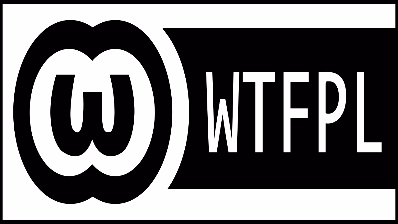 WTFPL Unlicense Public Domain Dedication and License (PDDL)