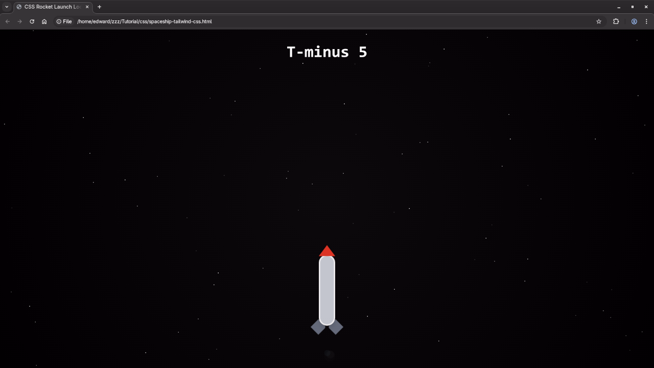 HTML5 Rocket Launch Countdown