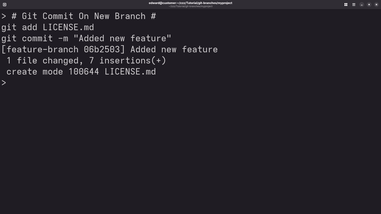 Git Commit New Feature