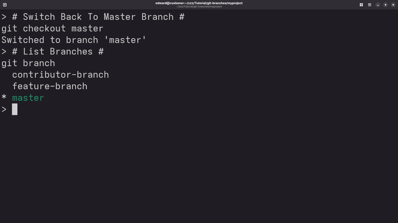 Git Branch To List Branches