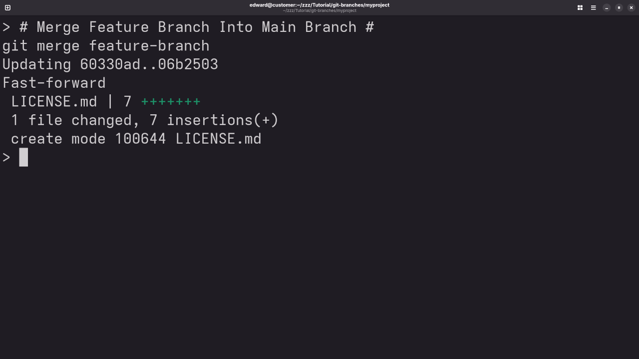 Git Merge Feature Into Main
