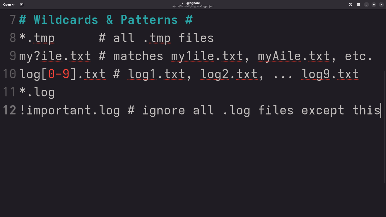 Git Ignore For Wildcards