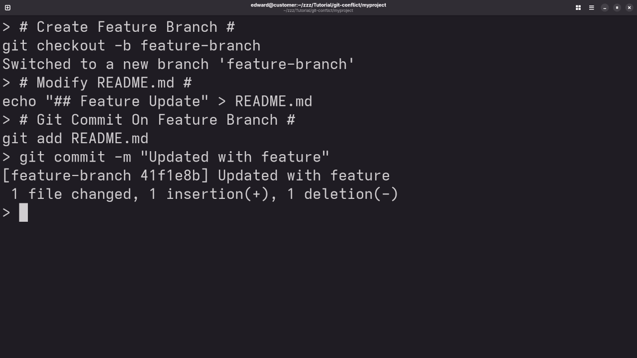 Git Commit On Feature Branch