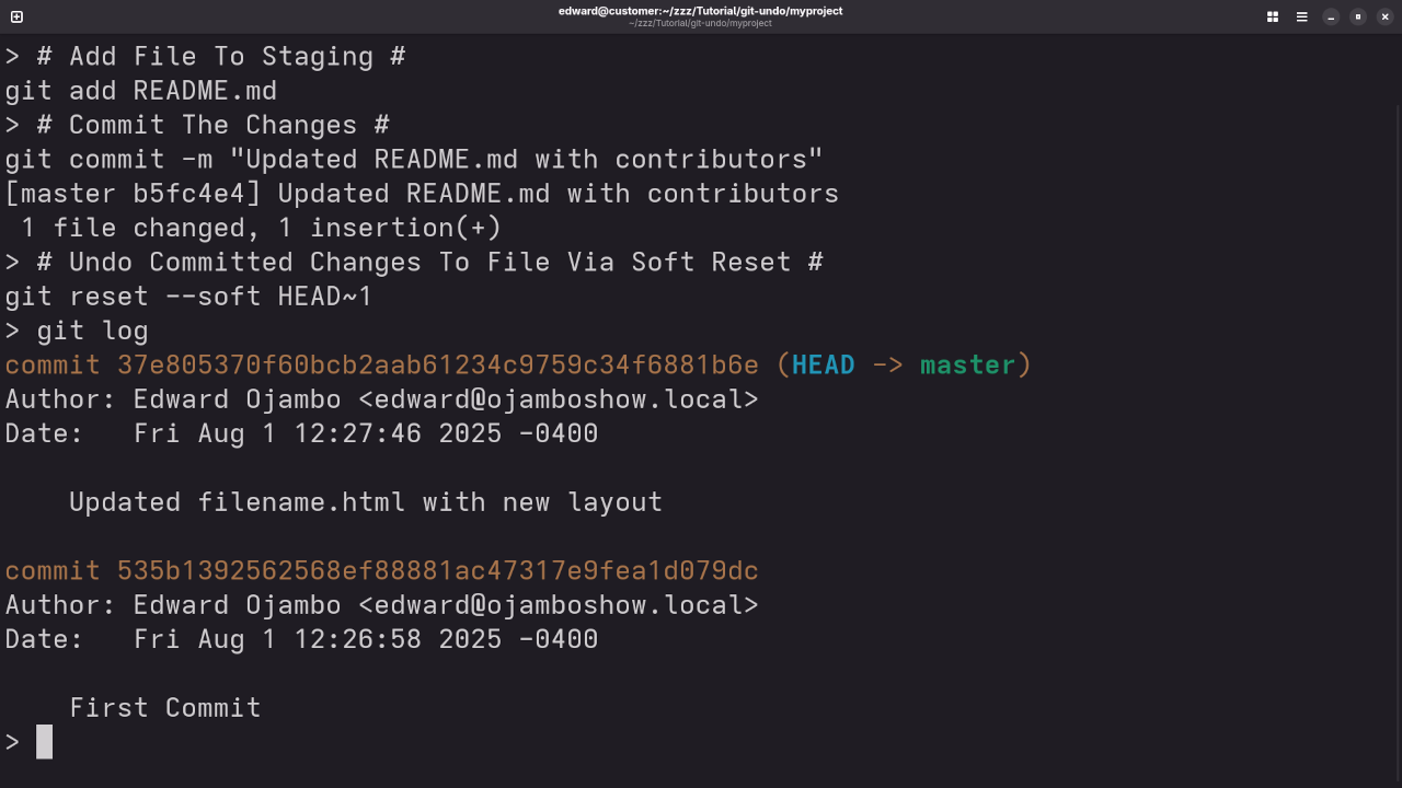 Git Soft Reset To Remove Commits
