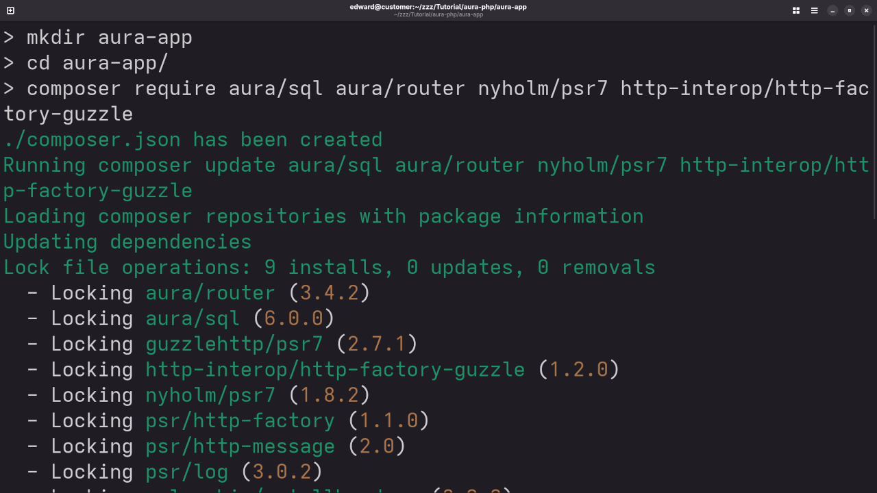 Aura PHP Dependencies