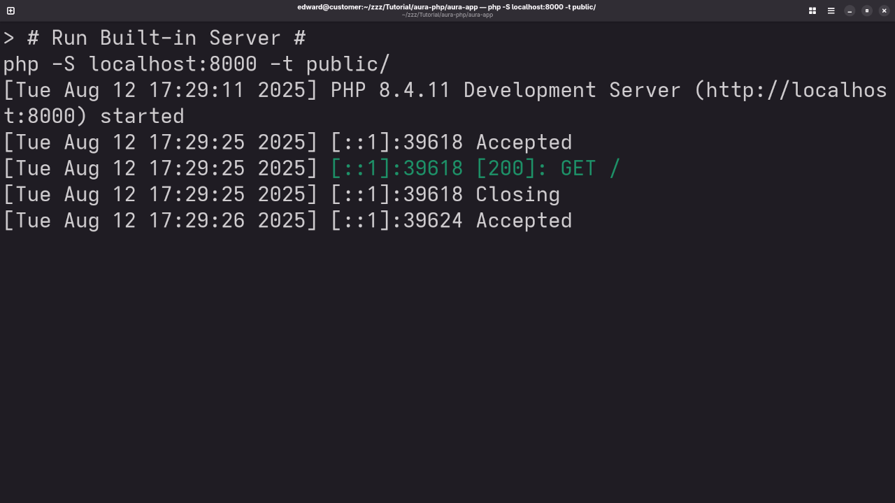 Aura PHP Server