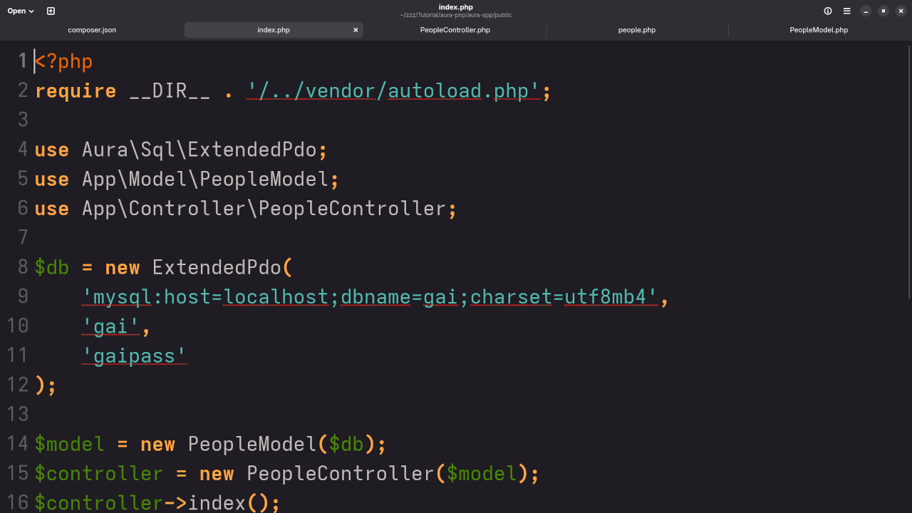 Aura PHP Route