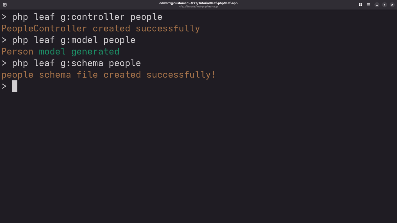 Leaf PHP Class Generator
