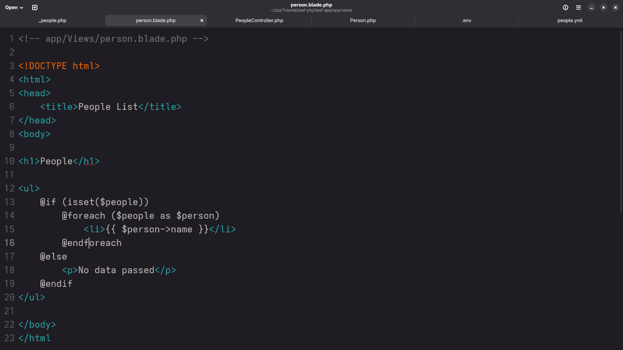 Leaf PHP View