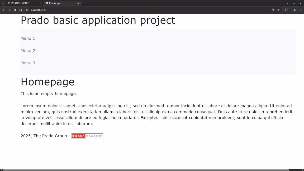 Prado Base Home Page
