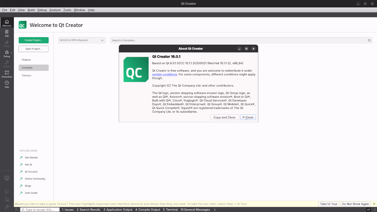 Install Qt Creator 16 on Fedora