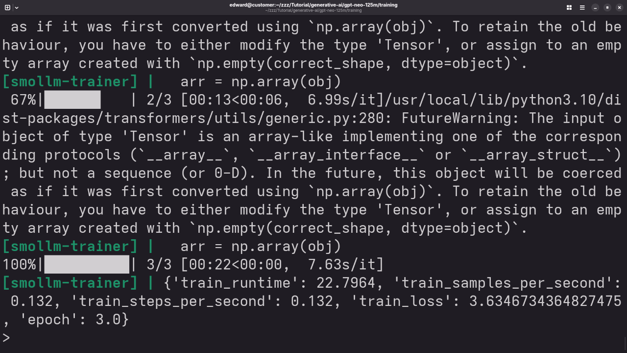 GPT-Neo 125M Custom Training Dataset