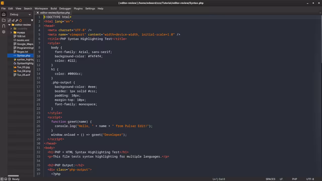 CodeLite PHP Syntax Highlighting