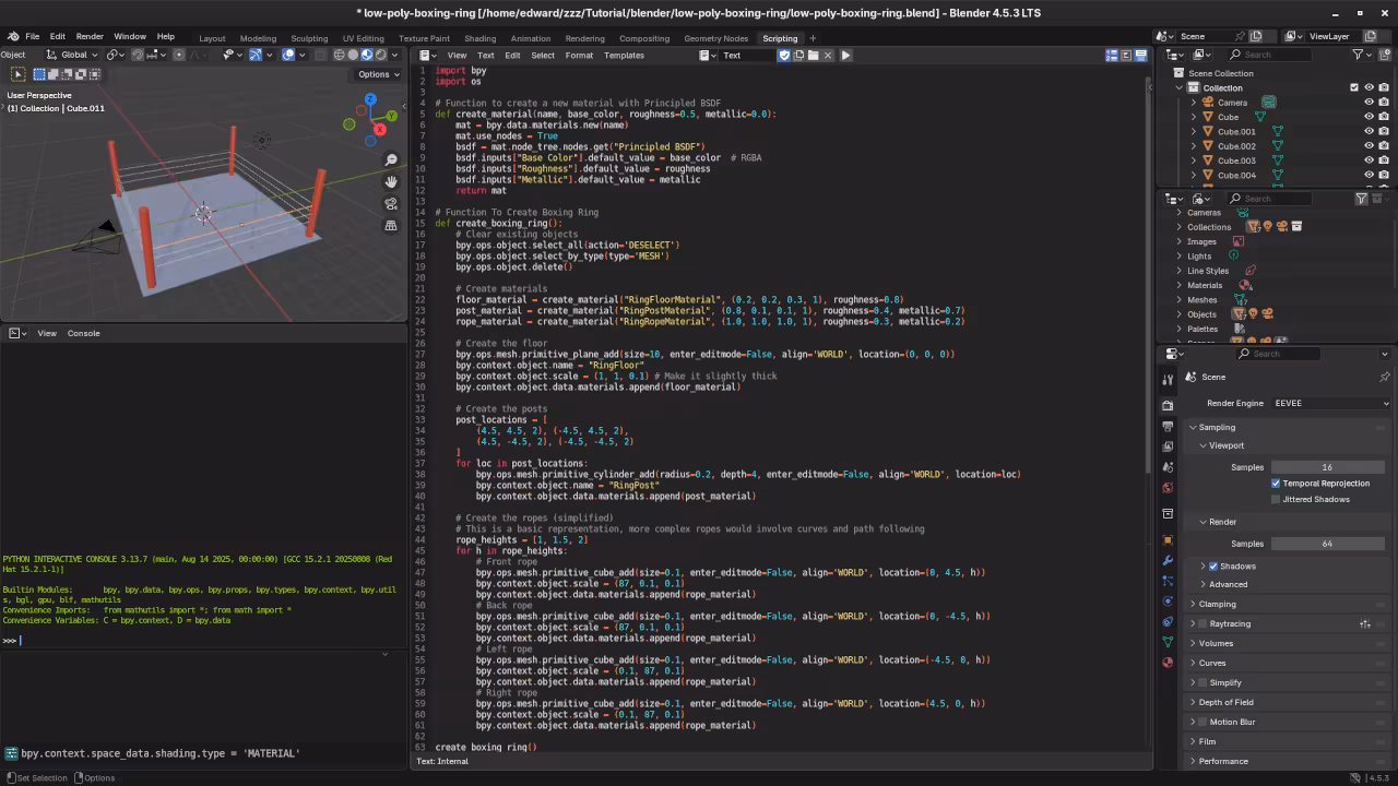 Low poly glass bottle Python code